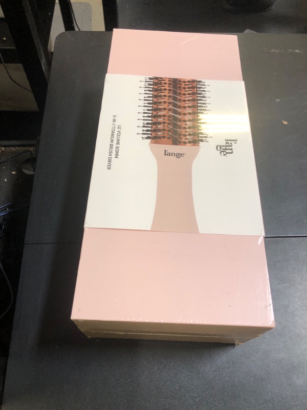 Photo 1 of L'ANGE HAIR Le Volume 2-in-1 Titanium Blow Dryer Brush | Hot Air Brush for Hair Drying & Styling | Ionic Oval Barrel for Smooth, Frizz-Free Volume | (Blush – 60mm)