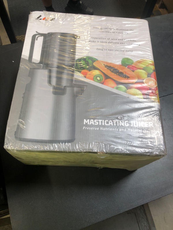 Photo 1 of Cold Press Juicer, Juicer Machines with 5.4" Wide Feed Chute for Juice Extractor, Professional Slow Masticating Juicer for Whole Vegetables & Fruits with High Juice Yield, Easy to Clean (Black)
