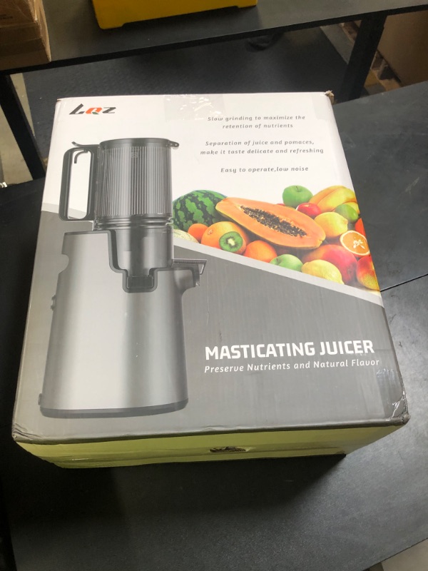 Photo 1 of Cold Press Juicer, Juicer Machines with 5.4" Wide Feed Chute for Juice Extractor, Professional Slow Masticating Juicer for Whole Vegetables & Fruits with High Juice Yield, Easy to Clean (Black)