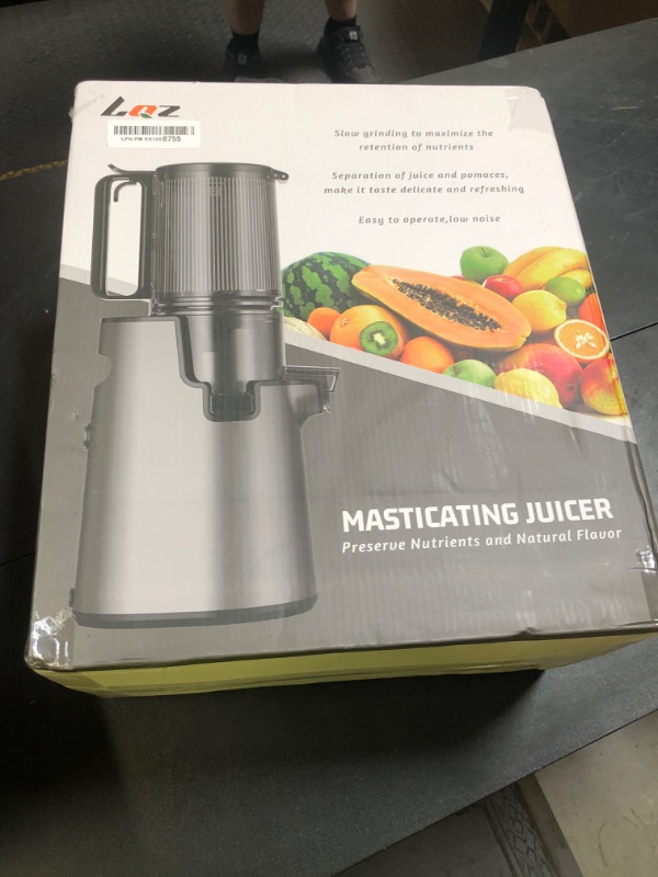 Photo 1 of Cold Press Juicer, Juicer Machines with 5.4" Wide Feed Chute for Juice Extractor, Professional Slow Masticating Juicer for Whole Vegetables & Fruits with High Juice Yield, Easy to Clean (Black)
