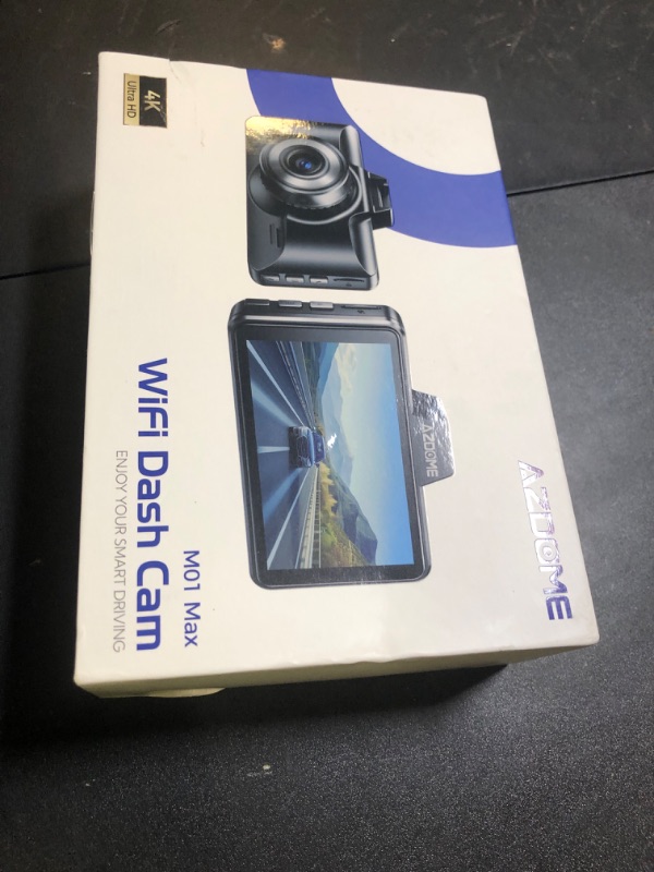 Photo 1 of AZDOME M01 Max UHD 4K Dash Cam Front and Rear, Built-in Wi-Fi, Free 64GB Card, App Control, 4K+1080 Dash Camera for Car, Built-in ADAS, G-Sensor, IP68 Waterproof, 24H Parking Mode Dashcam