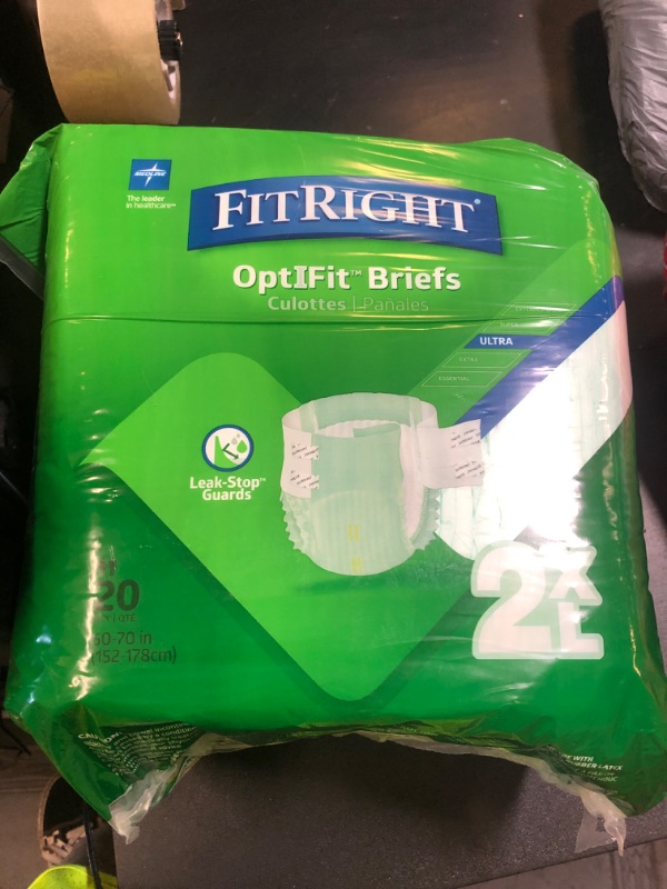 Photo 1 of Medline FITULTRAXXLZ FitRight Ultra Briefs, XX-Large (Pack of 20)