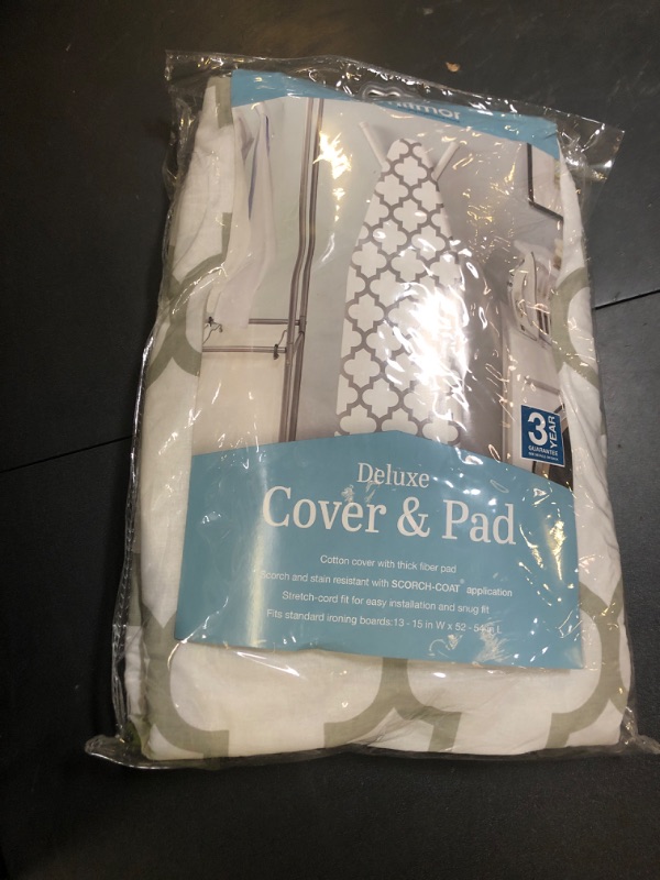 Photo 1 of Whitmor Deluxe Ironing Board Cover and Pad (Ironing board not included) - Medallion Grey