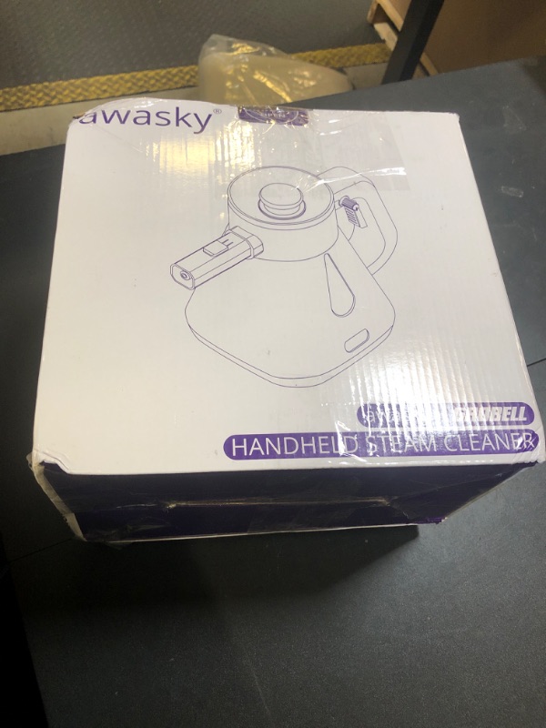 Photo 1 of awasky Steam Cleaner Handheld: 1200W Fast 10-Sec Heat-Up-750mL (25oz) Tank-No Cooling-Refill Anytime-Lockable Steam Trigger-14-Piece Kit Hand Held Steamer for Home Car Grout Tile Cleaning Grey