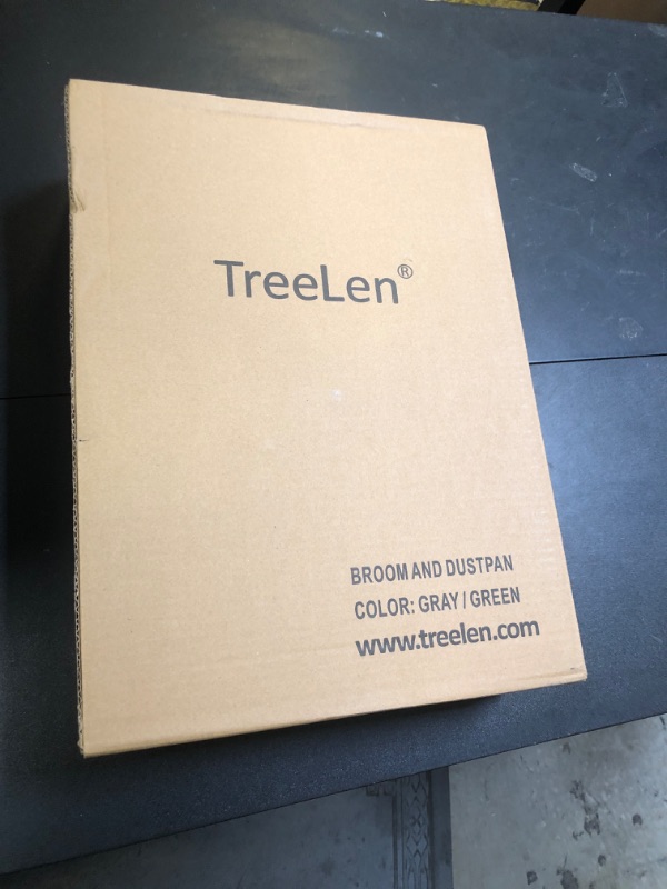 Photo 1 of TreeLen Broom and Dustpan Set, TreeLen Broom with Dust Pan with Long Handle Combo Set for Office and Home Standing Upright Sweep Use with Lobby