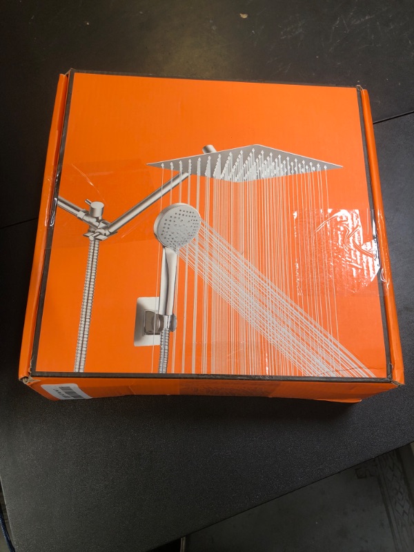 Photo 1 of 10 inch Rainfall Shower Head Combo Stainless Steel, THE FIRST WATERFALL mode, 10 Inch Rain Shower Head with Handheld 6 Spray Modes High Pressure, Overhead Shower Adjustable Extension Arm,Chrome