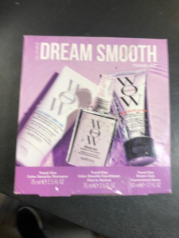 Photo 1 of COLOR WOW Dream Smooth Travel Kit – Includes Shampoo, Conditioner and Dream Coat – Get the silky, liquidy, glossy texture of your dreams and defy humidity for days, everywhere you go