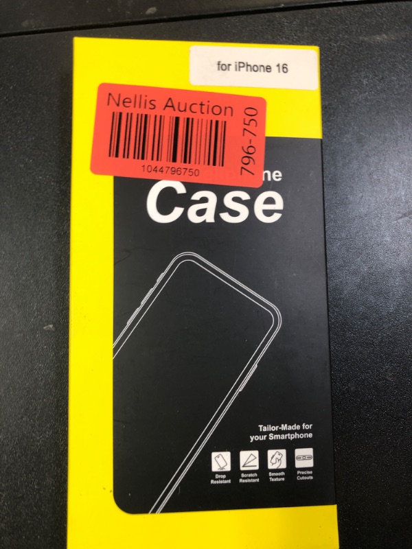 Photo 1 of JETech Case for iPhone 16 6.1-Inch, Non-Yellowing Shockproof Phone Bumper Cover, Anti-Scratch Clear Back (Clear)