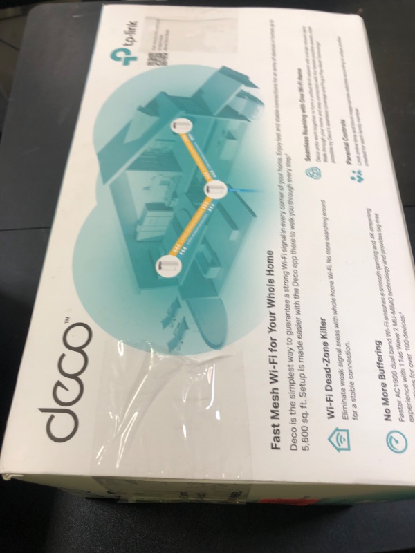 Photo 1 of TP-Link Deco S4 Mesh AC1900 WiFi System - Up to 5,500 Sq.ft. Coverage, Replaces WiFi Router and Extender, Gigabit Ports, Works with Alexa, Deco S4(3-Pack)