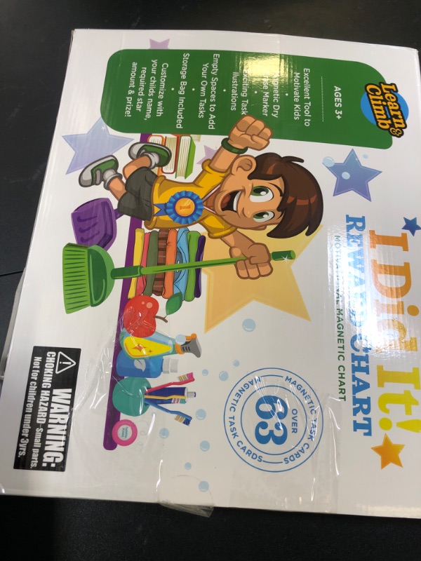 Photo 1 of Kids Behavior Reward Chart - 63 Chores as Potty Train, & More. “Thick Magnetic” Responsibility Chart Board/Tasks-for Multiple Kids
