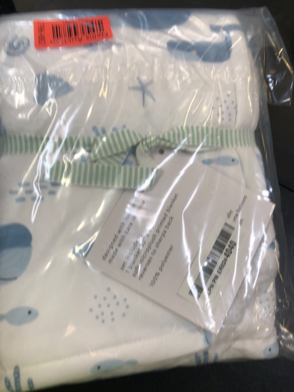 Photo 1 of Lush Decor Baby Seaside Sherpa Blanket, Blue 30" x 40"