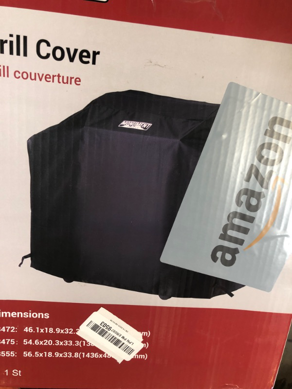 Photo 1 of Unicook 55 Inch Grill Cover for Outdoor Grill, Heavy Duty Waterproof Gas BBQ Cover, Outside 3-4 Burner Barbecue Covering for Weber, Char-Broil, Nexgrill, All Weather Resistant, Grey