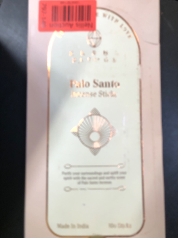 Photo 1 of Palo Santo Incense Sticks, Organic Hand Dipped 100 Sticks with Natural Herbs & Aromatic Ingredients, Burn Time 45 to 60 Minutes, Incense for Positivity, Yoga, Meditation, Relaxation, Spiritual Gift