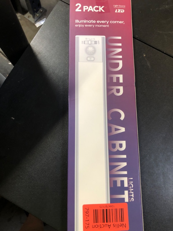 Photo 1 of Under Cabinet Lighting, 3200mAh Rechargeable Motion Sensor Light Indoor, LED Battery Operated Cabinet Lights, Dimmable Closet Light, Wireless Under Counter Lights for Kitchen (2pack)