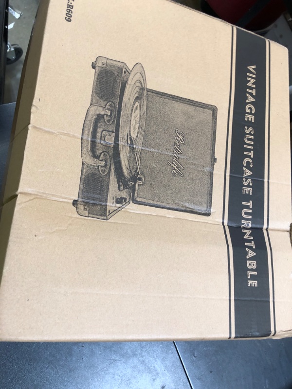 Photo 1 of Vinyl Record Player 3-Speed Bluetooth Suitcase Portable Belt-Driven Record Player with Built-in Speakers RCA Line Out AUX in Headphone Jack Vintage Turntable