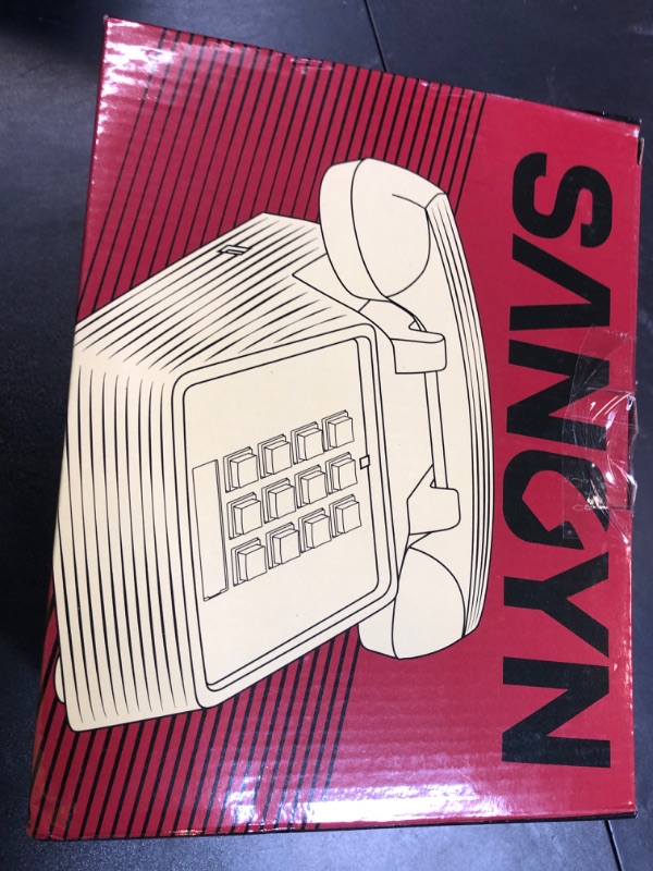 Photo 1 of Sangyn Classic Vintage Cord Phones for Landline Old Telephone with Mechanical Ringer Volume Control Retro Analog Desk Phone for Home House School, Beige