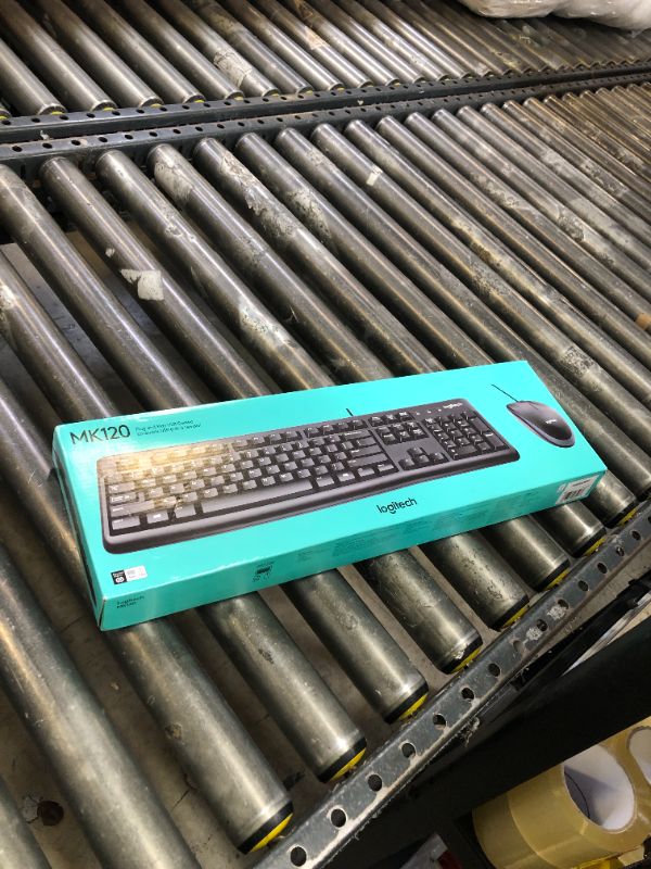 Photo 1 of Logitech Mk120 Wired Keyboard + Mouse Combo, USB 2.0, Black