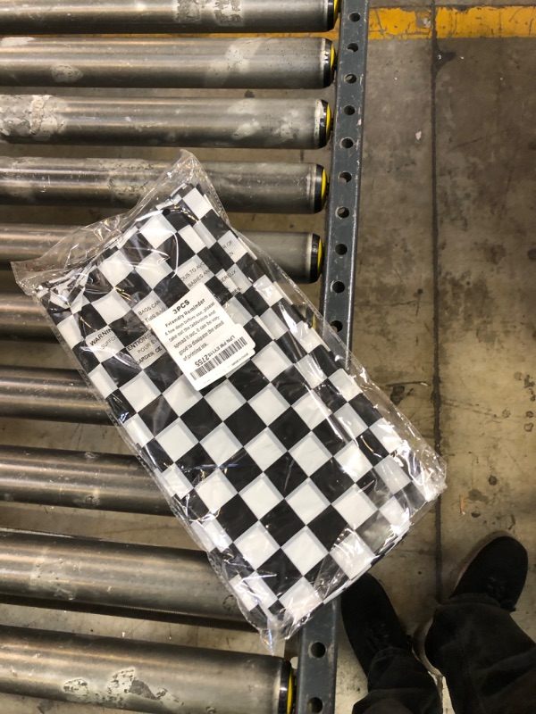Photo 1 of BRICHBROW Pcs of 3 Premium Plastic Checkered Flag Tablecloths Picnic Table Covers, Tablecovers Party Favor