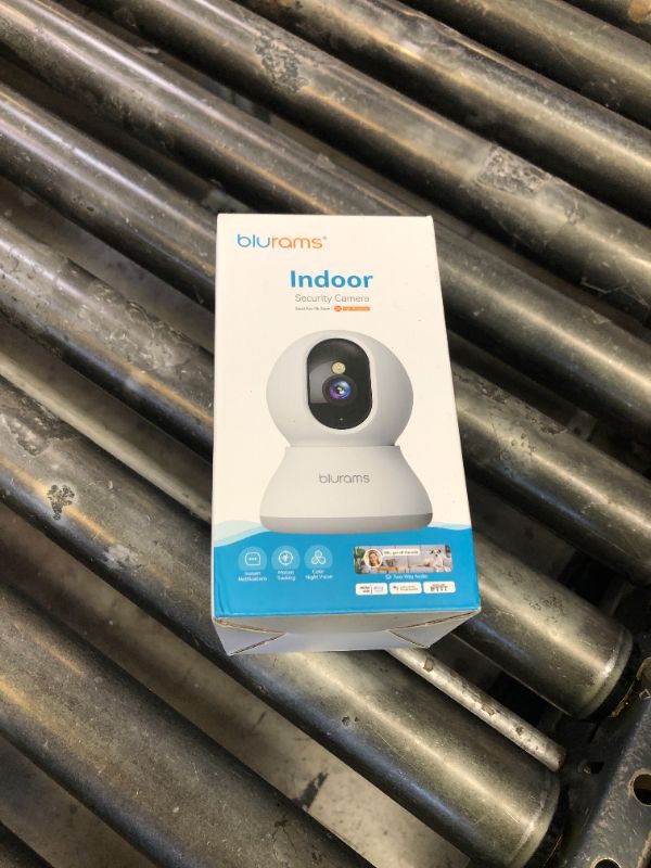 Photo 1 of blurams Indoor Camera 2K, Cameras for Home Security 5GHz, 360° Pet Camera w/Motion Tracking, Phone App, 2-Way Audio, IR Night Vision, Siren, Works with Alexa & Google Assistant