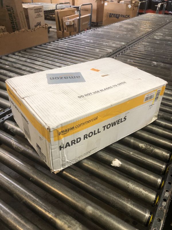 Photo 1 of AmazonCommercial 1-Ply White Hardwound Paper Towels (416970)|Bulk for Business |High Capacity Roll |Compatible with Universal Dispensers|FSC Certified |800 feet per Roll (6 Rolls)
