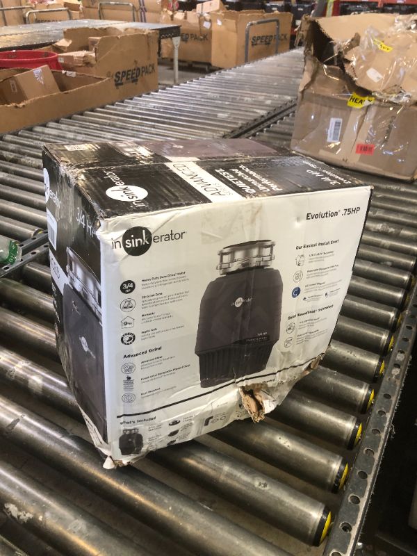 Photo 1 of InSinkErator EVOLUTION 0.75HP 3/4 HP, Advanced Series EZ Connect Continuous Feed Food Waste Garbage Disposal, Gray