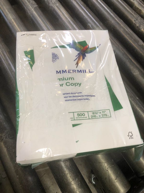 Photo 1 of Hammermill Printer Paper, Premium Color 28 lb Copy Paper, 8.5 x 11 - 5 Ream (2,500 Sheets) - 100 Bright, Made in the USA, 102450C, White