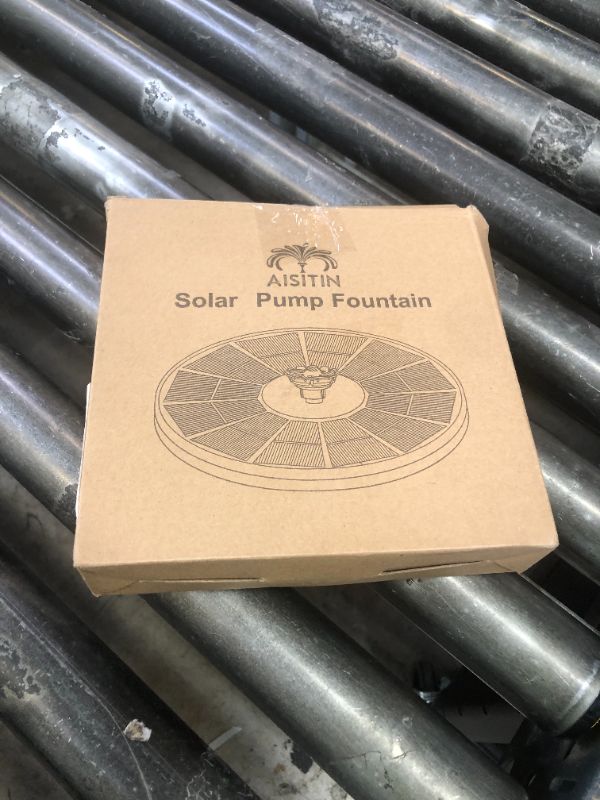 Photo 1 of AISITIN Solar Fountain Pump for Bird Bath Upgraded 2025, 3.5W Solar Water Pump DIY Kit with 9.8ft Cord & Multiple Nozzles, Solar Bird Bath Fountain with Wire for Garden, Ponds and Outdoor