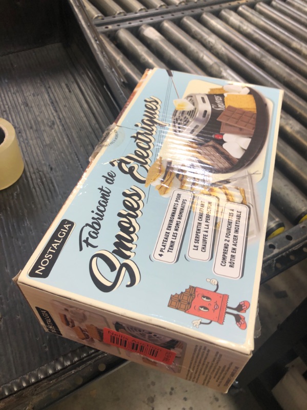 Photo 1 of Nostalgia Tabletop Indoor Electric S'mores Maker - Smores Kit With Marshmallow Roasting Sticks and 4 Trays for Graham Crackers, Chocolate, and Marshmallows - Movie Night Supplies - Black