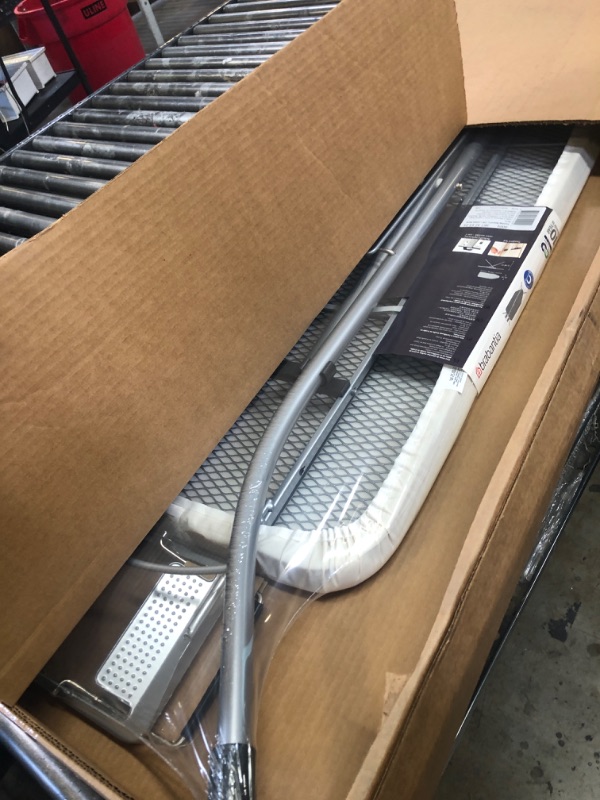 Photo 1 of Brabantia Size C Ironing Board (49 x 18in) 7 Height Options, Adjustable Steam Iron Rest Holder & Linen Rack (Ecru) Non-Slip Feet, Anti-Collapse Child Locks
