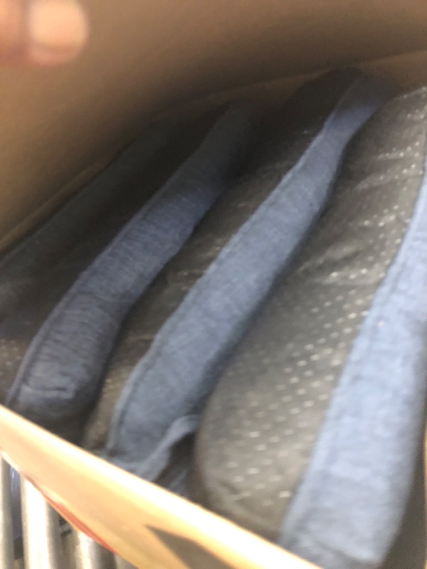 Photo 1 of IPYNBAP Chair Cushions for Dining Chairs Set of 4, Kitchen Chair Cushions, Chair Pads with Ties and Non Slip Backing, Tufted Memory Foam Seat Cushion 4 Pack, 18" x 18" x 4", Navy Blue