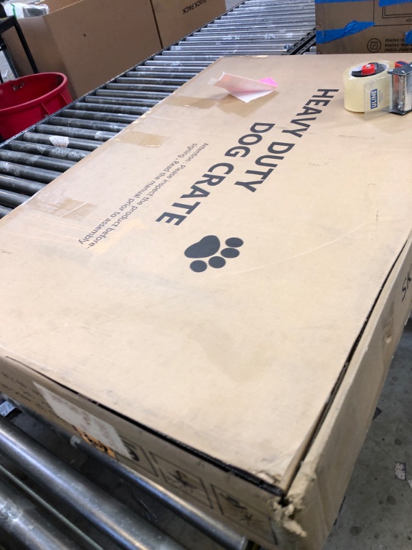 Photo 1 of Oranland 48 inch Heavy Duty Indestructible Dog Crate,2025 New Upgraded Reinforced Baseplate for Large Dogs,XL Dog Crate for High Anxiety Dogs/Max Load Capacity 250lbs/Double Door with Wheels