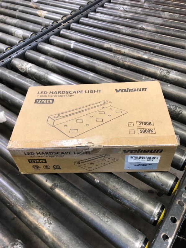 Photo 1 of VOLISUN 12 Pack 7 Inch Retaining Wall Lights, Waterproof LED Hardscape Lighting, Cuttable Low Voltage Landscape Lighting, 12V Paver Lights, 3W Outdoor Step Lights, 2700K Soft White, ETL