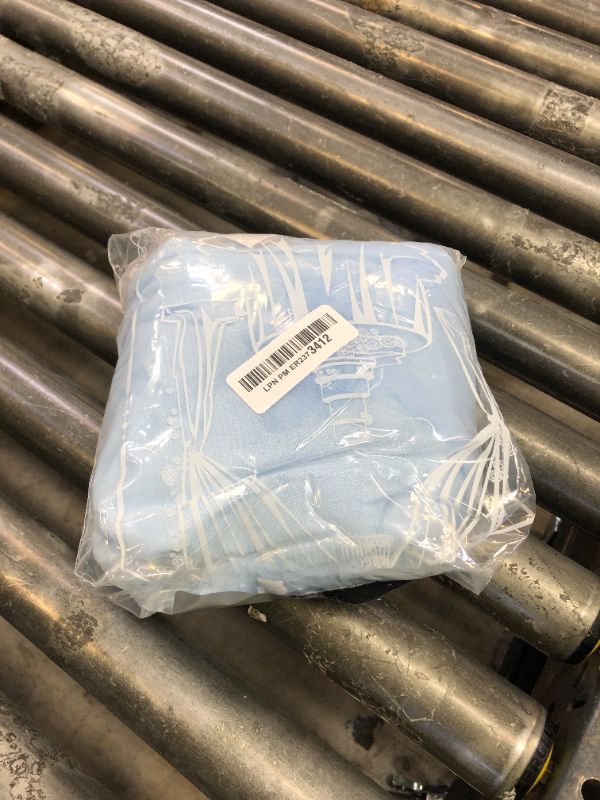 Photo 1 of Baby Blue Tulle Table Skirt for Rectangle or Round Tables 6ft Tutu Table Skirt Tablecloth for Birthday Party Baby Shower Dessert Cake Table Decorations 2 Layer Tulle
