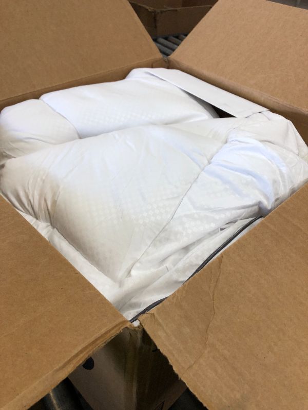 Photo 1 of Twin XL Mattress Topper for Back Pain, Cooling Extra Thick Mattress Pad Cover with 8-21 inch Deep Pocket, Plush Pillow Top Mattress Topper Overfilled with Down Alternative, Twin Extra Long, White