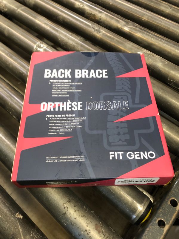 Photo 1 of Fit Geno Back Brace for Lower Back Pain Men & Women: Adjustable Lumbar Support Brace for Pain Relief - Breathable Waist Belt for Comfort - L/XL