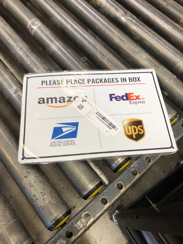 Photo 1 of Bestylez Please Place Packages in Box Delivery Sign for Outdoor Use 12 x 8 Inch (025)