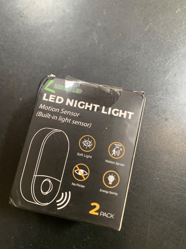 Photo 1 of L LOHAS LED Motion Sensor Night Light, 2Pack, Motion Activated Night Light, Night Lights Plug into Wall Motion Sensor, 3000K Warm White, Adjustable Brightness 30/60LM, for Kids Adults Bathroom Bedroom