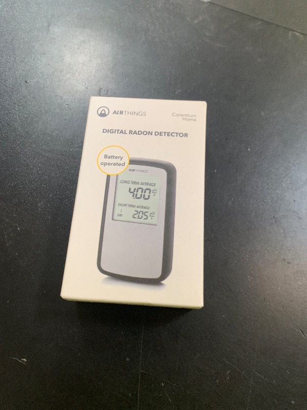 Photo 1 of Airthings Corentium Home Radon Detector 223 Portable, Lightweight, Easy-to-Use, (3) AAA Battery Operated, USA Version, pCi/L