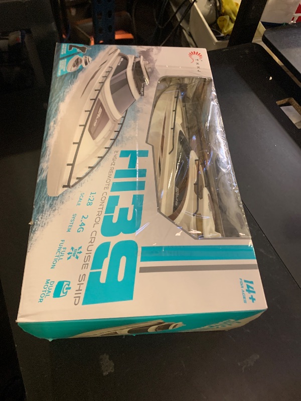 Photo 1 of POCO DIVO Luxury Modern Yacht, 1/28 RC Boat, 2.4Ghz Radio Remote Control 15” Sailing Cruise, Pool Lake Pond Dual Motors 15kmph Speed Ship, Deluxe Gifts Adults Water Fun Voyage