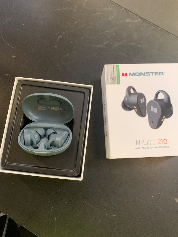 Photo 1 of Monster N-Lite 210 Wireless Earbuds, Bluetooth 5.4 in Ear Stereo Headphones, Built-in Mic for Crystal Clear Call, 32H Playtime, Waterproof Earphones for Sports