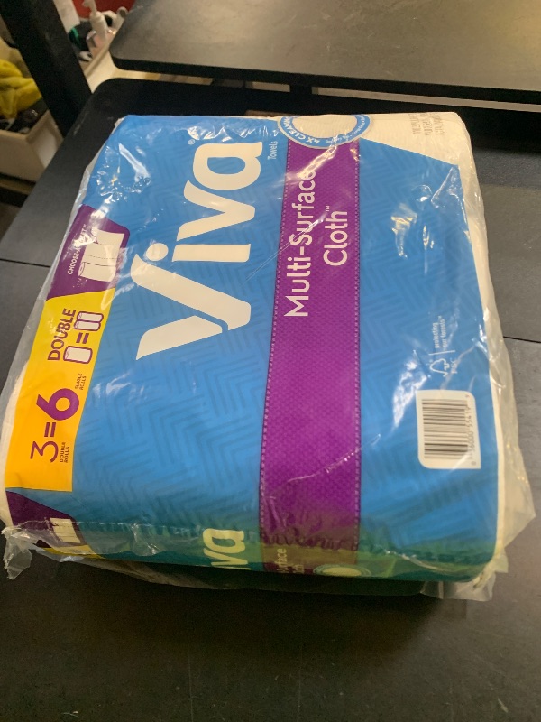 Photo 1 of Viva Multi-Surface Cloth Paper Towels, 3 Double Rolls, 110 Sheets Per Roll