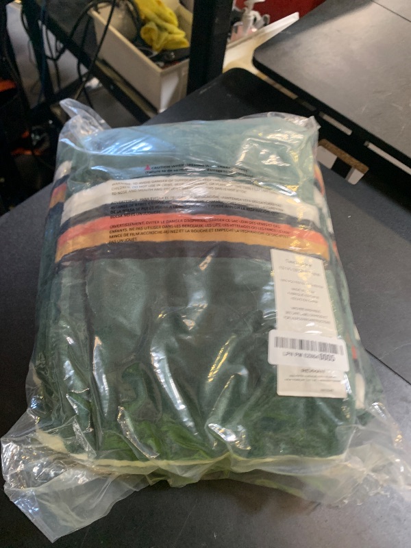 Photo 1 of Wrangler - Twin Blanket, Ultra Soft Plush Fleece Bedding, Yellowstone Inspired, Luxuriously Soft Bedding for Bed or Couch (Western Saddle Stripe Green, Twin)