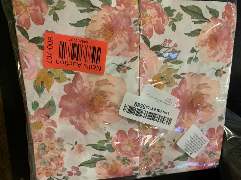 Photo 1 of IANFEPH 100PCS Floral Napkins Watercolor Flower Disposable 3 Ply Decorative Paper Hand Towels for Bathroom Pink Guest Napkins for Wedding Bridal Baby Shower Tea Party Birthday