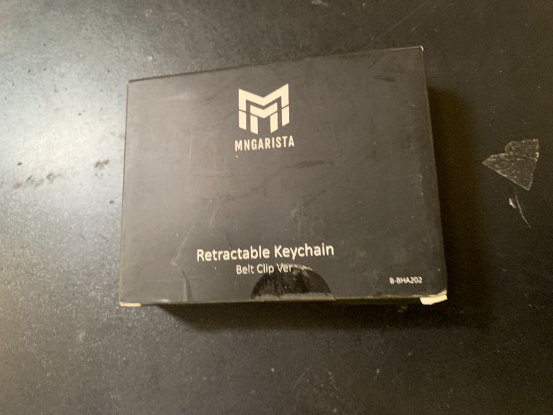 Photo 1 of MNGARISTA Upgraded Heavy Duty Retractable Keychain with Belt Clip, 10 OZ Retraction, 31.5" Stainless Steel Cord Key Chain, 3K Carbon Fiber ID Badge Reel Holder with Badge Strap and Key Ring, 2 Pack