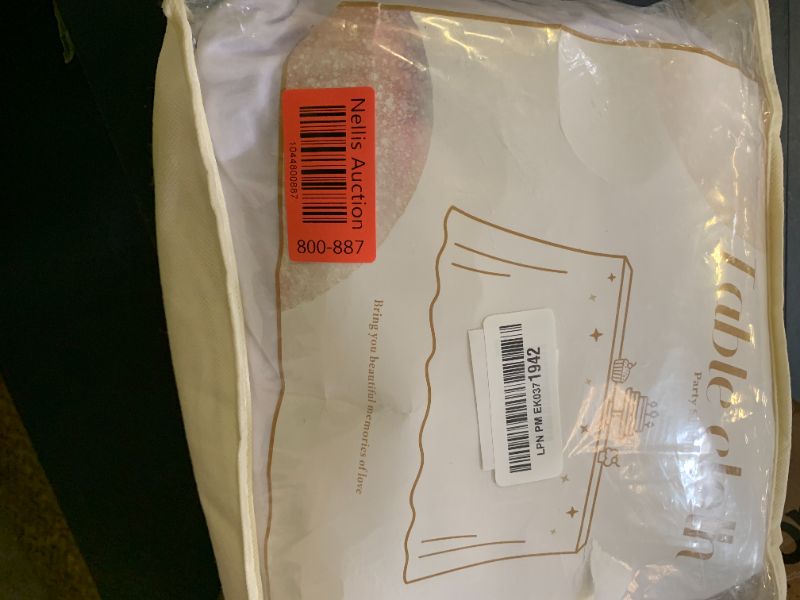 Photo 1 of 2 Pack White Spandex Table Clothes for 6 Foot Rectangle Tables, Wrinkle Free Fitted Table Cover 6ft Stretch Tablecloths Desk Skirt for Parties Weddings Birthday Banquet Baby Shower