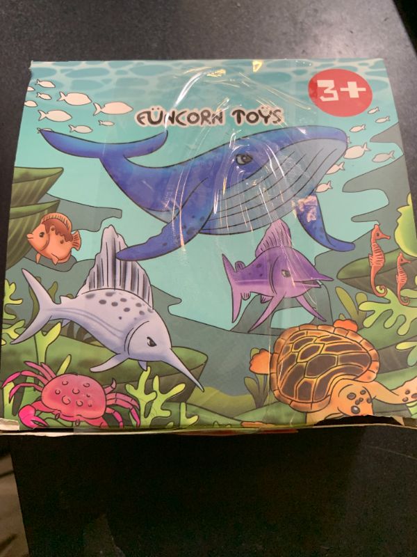Photo 1 of Funcorn Toys Ocean Sea Animal, 52 Pack Assorted Mini Vinyl Plastic Animal Toy Set, Realistic Under The Sea Life Figure Bath Toy for Child Educational Party Cake Cupcake Topper,Valentines Day Gift