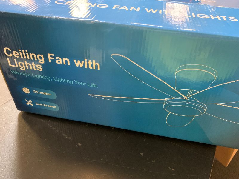 Photo 1 of Surtime Ceiling Fans with Lights-36 Low Profile Ceiling Fan with Light and Remote/APP Control,Flush Mount,DC Reversible,LED Dimmable Modern Ceiling Fans for Bedroom,Indoor/Outdoor Patio Use(White)