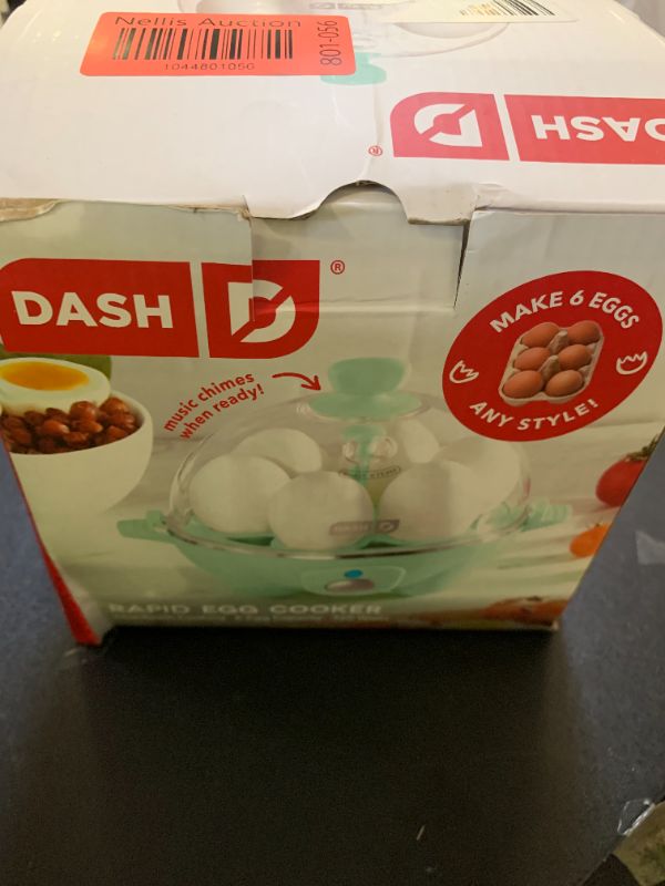 Photo 1 of DASH Rapid Egg Cooker: 6 Egg Capacity Electric Egg Cooker for Hard Boiled Eggs, Poached Eggs, Scrambled Eggs, or Omelets with Auto Shut Off Feature - Aqua, 5.5 Inch (DEC005AQ)