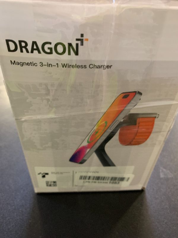 Photo 1 of 3 in 1 Charging Station for Apple Devices,Mag-Safe Charger Stand Fast Charging,Wireless Charger for iPhone 16/15/14/13/12 Series,& AirPods,& iWatch(USB-C Charger Included)