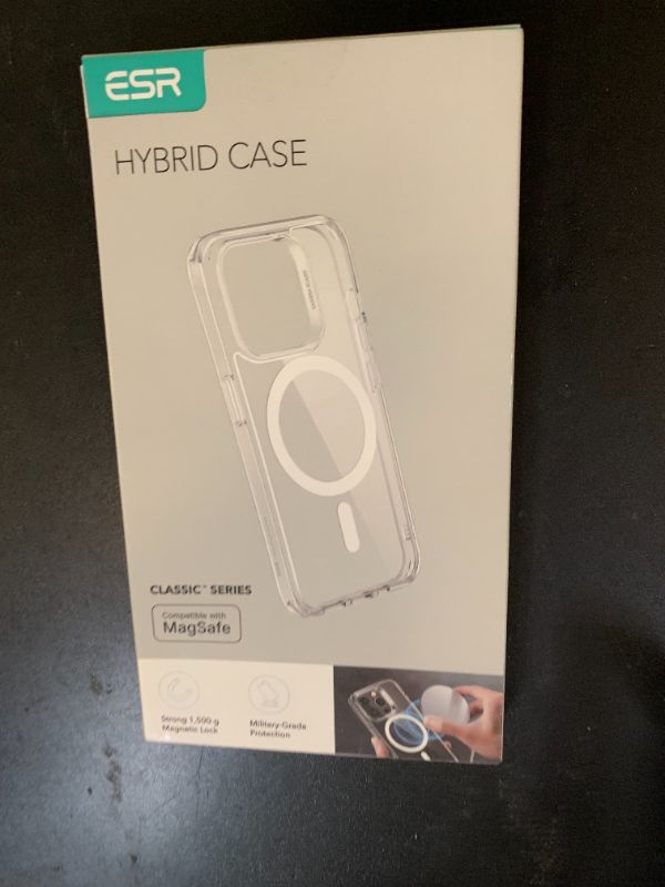 Photo 1 of ESR for iPhone 15 Pro Max Case, Compatible with MagSafe, Military-Grade Protection, Yellowing Resistant, Scratch-Resistant Back, Magnetic Phone Case for iPhone 15 Pro Max, Classic Series, Clear